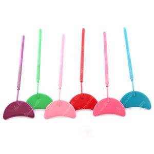 Miroir d'inspection professionnel d'extensions de cils en acier inoxydable en forme de demi-lune avec pointe pointue de logo personnalisé - Product Image 4