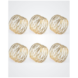 Servilleteros Contemporáneos de Latón con Diseño Artístico para una Presentación Elegante en la Mesa, Ideales para Decoraciones Navideñas - Product Image 1