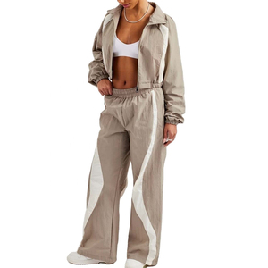 Lightweight Printed Hooded Nylon Windbreaker Women Suits Outdoor 2 Piece <b>Set</b> Custom Logo <b>Waterproof</b> Windbreaker Tracksuits - Product Image 1