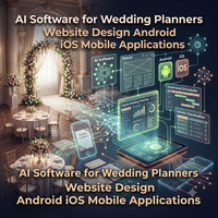 Software de IA para diseñadores de sitios web de bodas, software de IA para ERP y CRM, aplicaciones móviles para Android e iOS, WordPress, Shopify, comercio electrónico