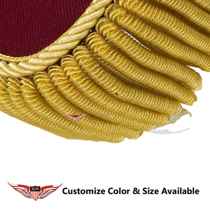 Epaulettes de hombro de alta personalización con borlas de oro y adornos bordados con flecos - Product Image 2