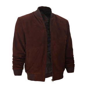 Chaqueta Bomber de Cuero Vintage para Hombre, con Parches Personalizados, Bordado de Cadena, Cuello Bicolor, Estilo Letterman de Invierno - Product Image 1