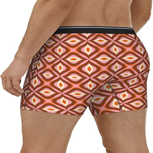 Calzoncillos bóxer cómodos de elastano/poliéster para hombre, con bolsa de realce de encaje sexy, transpirables, ecológicos, de secado rápido, de talle alto y con logo. - Product Image 5