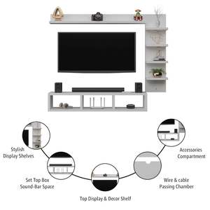ชั้นวางทีวีติดผนังไม้สังเคราะห์ขนาด 32 นิ้ว/ชั้นวาง/เฟรมเฟอร์นิเจอร์สำหรับห้องนั่งเล่น |   ตู้วางทีวีพร้อมชั้นวางของสำหรับหนังสือ - Product Image 2