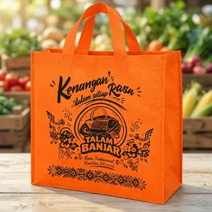Custom Laminated Spunbond Non-Woven Food-Safe Souvenir <b>Bag</b> with Hand Length Handle <b>Reusable</b> <b>Shopping</b> & Gift <b>Bag</b> for Cake & Bread - Product Image 2