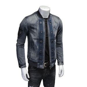 Chaqueta vaquera negra personalizada para hombre, novedad, diseño lavado a la moda para el invierno, venta al por mayor disponible - Product Image 2