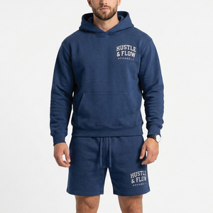 Comfortable To Wear <b>Men</b>’s <b>Hoodie</b> <b>and</b> <b>Shorts</b> <b>Set</b> Lightweight High Street Style Daily Fashion <b>Men</b> <b>Hoodie</b> <b>and</b> <b>Shorts</b> <b>Set</b> - Product Image 2