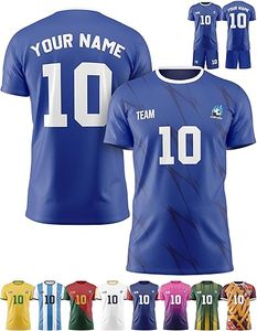 Camiseta de Fútbol Personalizada Transpirable con Nombre del Equipo, Número y Logotipo para Hombre Adulto - Tallas Grandes Disponibles - Product Image 1