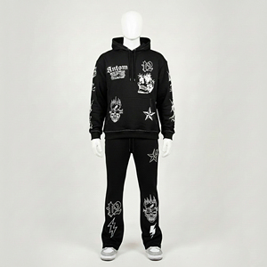 Survêtement à capuche uni pour homme avec design personnalisé, collection hiver tendance, 100% coton, service OEM à bon prix - Product Image 2