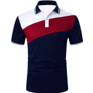 High Quality Patchwork Casual Sport Short Sleeve Polo Shirt Cotton Breathable Soft Comfortable Lightweight Classic Shirt - Product Image 6