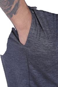 Chándal de verano para hombre, conjunto de dos piezas de algodón 100%, traje de chándal con estilo personalizado y pantalones cortos ajustados - Product Image 5