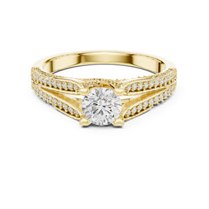 Anillo de Oro Rosa de 14K con Diamante Cultivado en Laboratorio, Anillo de Fiesta para Mujer, Nuevo Diamante Cultivado - Product Image 3