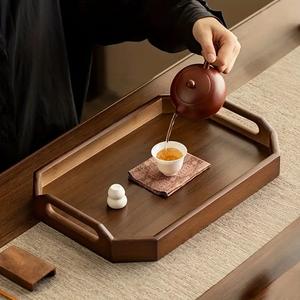 Plateau de rangement et de service élégant avec bords surélevés, poignées faciles à saisir, parfait pour le café, les collations, la décoration et la mise en valeur de la table au quotidien - Product Image 2