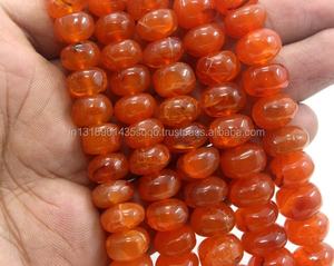 Meilleure qualité 10 pouces Long brin naturel cornaline pierre précieuse perles rondelles lisses fabricant en gros véritable haute qualité - Product Image 6