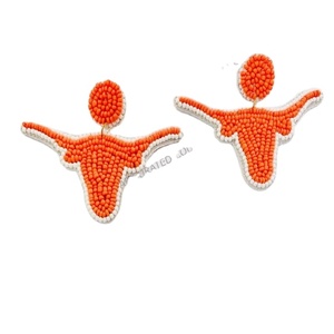Boucles d'oreilles personnalisées en perles de rocaille exclusives pour femmes avec strass Boucles d'oreilles en perles de rocaille en verre de l'Inde en gros - Product Image 1