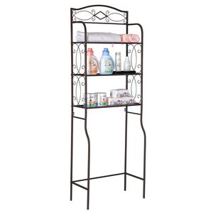 Spedizione Gratuita: Scaffale Metallico a 3 Ripiani da Posizionare Sopra il WC, Collezione YJ, Eleganti Mensole per il Bagno - Product Image 4