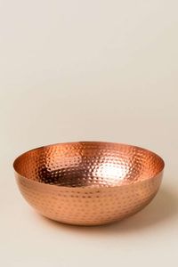 Regalos de Diwali, tazón de cobre martillado hecho a mano, vajilla metálica vintage, interior pulido - Product Image 3