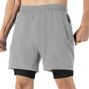 2025 pantalones cortos de gimnasio para hombre más vendidos diseño personalizado con logotipo propio 100% algodón transpirable ecológico patrón sólido estilo Casual - Product Image 4
