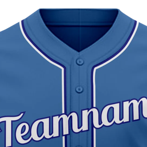 <b>Light</b> Blue Baseball Jersey Short Sleeve Button Down Custom Team Uniform Breathable Polyester Athletic Sports Shirt - Product Image 5