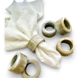 Anneau de serviette en corne écologique haut de gamme, fait main, élégant, pour la décoration de table, idéal pour les cadeaux Tradebyd - Product Image 1