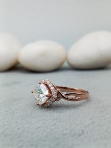 Bague de fiançailles solitaire fantaisie 2 carats VVS/VS EF, diamant de laboratoire taille coussin, or massif 14 carats, classique avec certificat IGI - Product Image 2
