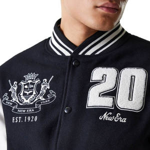 Veste de baseball varsity pour homme en laine avec manches en cuir, broderie chenille personnalisée, vente en gros, manteau décontracté - Product Image 2