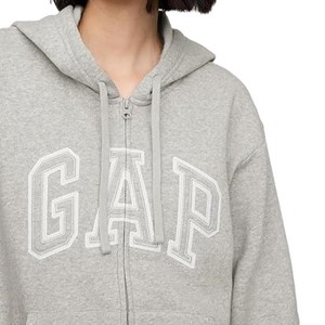 Custom Design Men Gray <b>Zip</b>-<b>Up</b> Hoodie Regular Fit Casual Fleece Sweatshirt Front Logo Print Unisex Winter Streetwear Waterproof - Product Image 4