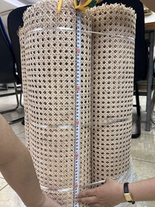 <b>Light</b> and Strong Large Curvature Rattan Webbing Cane Mesh Wicker Roll Bleached Breathable Cane Web Roll for Wall Decor Wholesale - Product Image 6