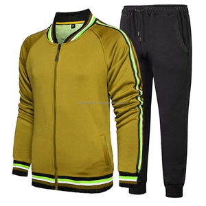 Chándal de hombre sólido con cremallera completa Ropa informal de fitness Transpirable Tallas grandes Servicio OEM personalizado de alta calidad - Product Image 2