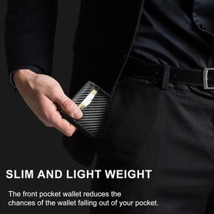 Portefeuille Furid Slim Air Tag pour hommes, blocage RFID, bifold avec poche avant, porte-cartes, en cuir, compatible avec AirTag - Product Image 2