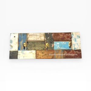 Wholesale DIVADI Handmade Rustic Antique Vintage Style 3 <b>Hooks</b> Eco-Friendly Durable Multifunction <b>Hanging</b> Coat Key Holder Wood - Product Image 1