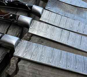 Couteaux de chef professionnels de haute qualité, design durable et élégant, acier Damas de qualité supérieure, ensemble de 5 pièces, fabrication artisanale, qualité OEM. - Product Image 5