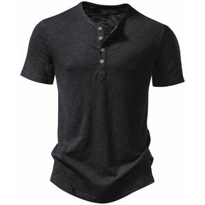Camiseta Henley para Hombre al por Mayor, Talla Personalizada, Corte Ajustado, Precio Directo de Fábrica, MOQ Bajo, Envío Global, Calidad Garantizada - Product Image 5