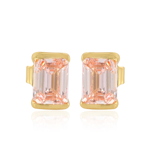 ต่างหูเพชรทรงหกเหลี่ยมสีชมพู 2.25 กะรัต ทองคำแท้ 14K เพชรเพาะเลี้ยงในห้องปฏิบัติการ สำหรับผู้หญิง เครื่องประดับหรูหรา รับรองโดย IGI - Product Image 1