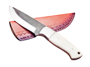 Rasp Steel Skinner <b>Knife</b> <b>Bone</b> <b>Handle</b> & Leather Sheath OEM Customizable Full Tang Hunting & Bushcraft <b>Knife</b> - Product Image 3