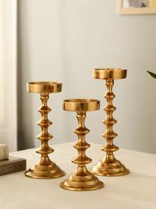 Wholesale Gold Metal <b>Taper</b> <b>Candle</b> <b>Holder</b> Decorative for Wedding Home Table Centerpiece Decor - Product Image 3
