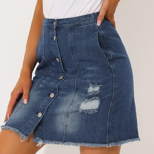 Oversized Streetwear Fashionable Street Style Denim Skirt for Ladies Daily Wear Trendy Look Wholesale Women Demin Skirt - Product Image 3