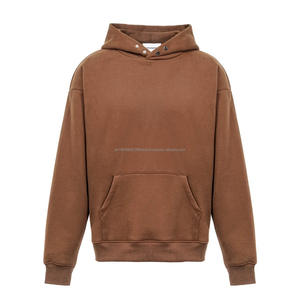 Sudadera con capucha con cremallera personalizada en 3D para hombre, sudadera de gran tamaño de algodón pesado con hombros caídos, logotipo personalizado bordado, sudaderas con capucha - Product Image 4
