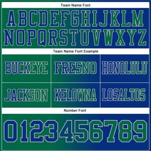 Jersey de Fútbol Americano Auténtico de Moda con Logotipo Personalizado en Degradado Verde Kelly y Gris, Último Modelo - Product Image 3