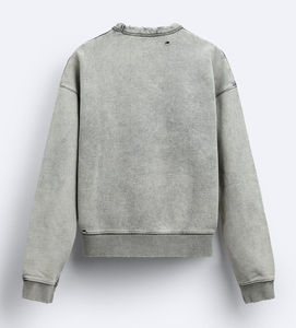 OEM Custom Logo Crewneck Heavyweight Cotton Oversize <b>Pullover</b> Unisex Sweatshirt - Product Image 6