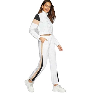 OEM 2026 Venta al por Mayor Producto de Alta Calidad en Tendencia, Chándal Deportivo de Algodón con Forro Polar para Mujer, Casual, Liso, con Impresión Personalizada - Product Image 1