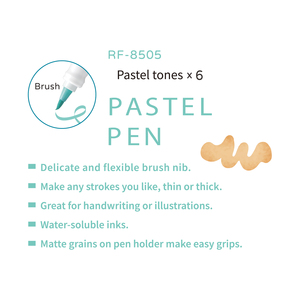 SIMBALION - Marcador de Texto a Base de Acuarela en Tonos Claros con Punta de Pincel Oblicua de Color Pastel, 6 Colores, para Oficina y Escuela - Product Image 6