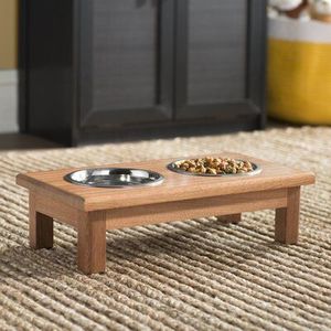 Moderna Comedero para Perros de Madera, Elegante Estación de Alimentación Elevada para Mascotas, Adecuada para Cocina y Espacios Interiores - Product Image 1