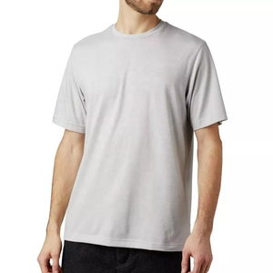 Camiseta lisa al por mayor con logotipo personalizado de tu marca para hombre, 100% algodón, camisetas blancas para hombre para venta en línea - Product Image 1