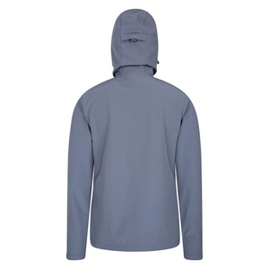 Veste coupe-vent pour homme à blocs de couleur, à capuche, col montant, fermeture éclair, coupe-vent, décontractée, pour le printemps, coupe régulière, 100% coton - Product Image 3