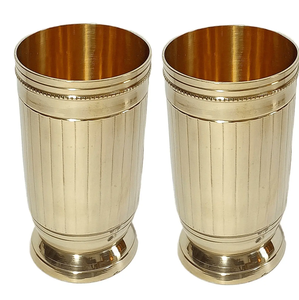 Ensemble de verres à shot en laiton de qualité supérieure, faits à la main, écologiques, décoratifs pour la maison, lavables au lave-vaisselle, verres à vin et à jus à prix avantageux - Product Image 1