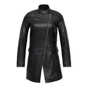 Veste en cuir pour femme, style moto, coupe ajustée, en cuir d'agneau véritable, souple et luxueux, avec fermeture éclair, coupe-vent, de la marque Solid Trader - Product Image 5