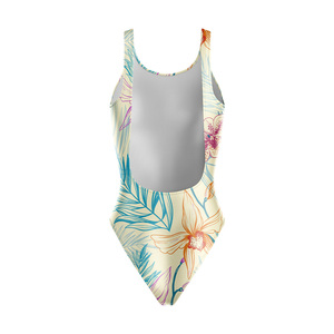 Custom Women's Beach Printed High Quality OEM ODM Swimsuit V <b>Strings</b> 3D Flower Print Textured Back Quick Dry Four Way Stretch - Product Image 5