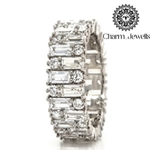 Bague de fiançailles en moissanite taille coussin motif floral Charm Jewells, en argent 925, sertie à griffes, style classique pour femme, certifiée IGI, couleur or - Product Image 3