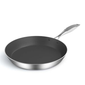 34cm Stainless Steel Non-Stick Induction Compatible Fry Pan <b>Skillet</b> <b>Large</b> Home Professional Kitchen Cooking Tool - Product Image 6